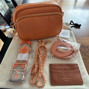 Pom Pom London Mayfair Bag, Tangerine